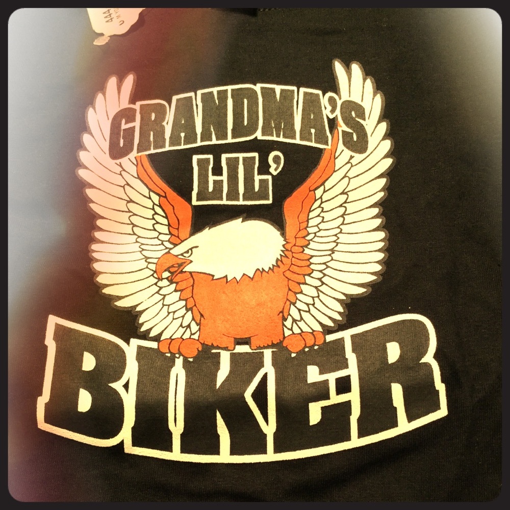 “GRANDMA’S LITTLE BIKER” Youth t-shirt, Black